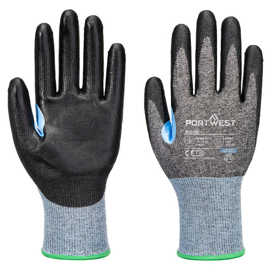Portwest CS D18 PU-Schnittschutzhandschuh – A642 – Grau/Schwarz