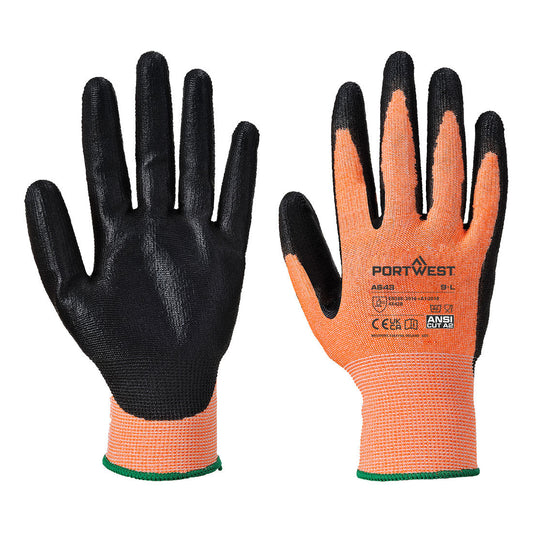 Portwest Amber Cut Handschuh - Nitrilschaum – A643 – Bernsteinfarben