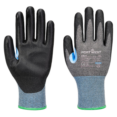 Portwest CS Cut D15 PU Schnittschutzhandschuh – A647 – Grau/Schwarz