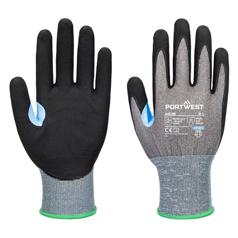Portwest CS D21 Nitril Schnittschutzhandschuh – A648 – Grau/Schwarz
