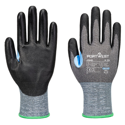 Portwest CS D21 PU Schnittschutzhandschuh – A649 – Grau/Schwarz
