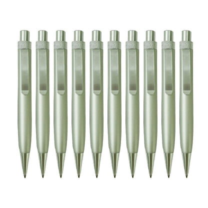 Beauty Kugelschreiber 10er Set – Aluminium, Druckmechanik, Parker-Mine, 13,5 cm