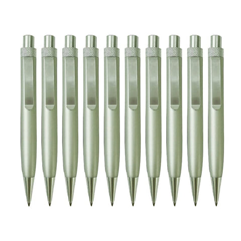 Beauty Kugelschreiber 10er Set – Aluminium, Druckmechanik, Parker-Mine, 13,5 cm