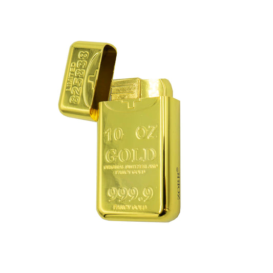 Gold Bar Feuerzeug in Goldbarren-Form mit Geschenkbox