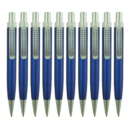 Sumo Kugelschreiber 10er Set – Aluminium, Druckmechanik, Parker-Mine, 13,5 cm