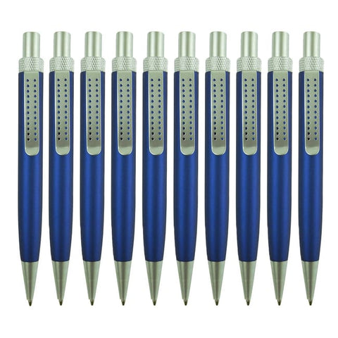 Sumo Kugelschreiber 10er Set – Aluminium, Druckmechanik, Parker-Mine, 13,5 cm