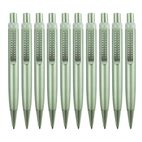 Sumo Kugelschreiber 10er Set – Aluminium, Druckmechanik, Parker-Mine, 13,5 cm
