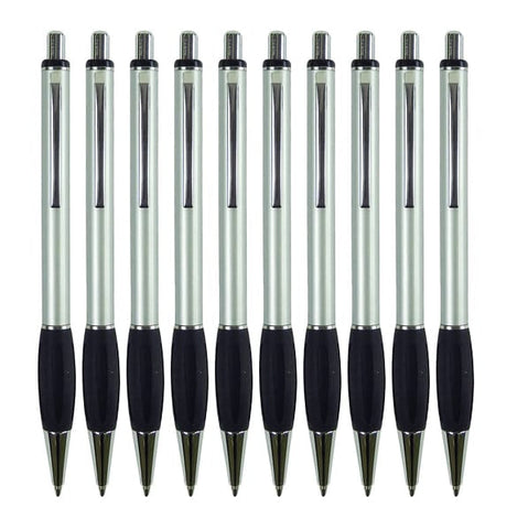 Tecno Kugelschreiber 10er Set – gummierte Griffzone, solide Mechanik, 13,5 cm