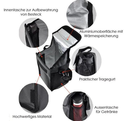 Thermo Lunchbox – 2L, 3 Edelstahlboxen, 12h warm, mit Tasche & Bestecketui