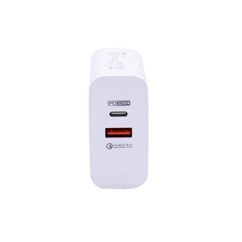 GaN Super Fast Wall Charger – USB-C 33W & USB-A 65W