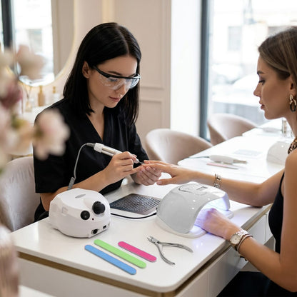Professionelles Nagelfräse Set mit UV/LED Lampe – Komplettes Nagelstudio Set für zu Hause