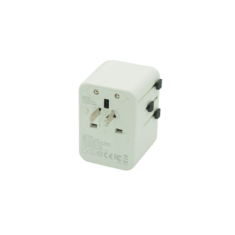 Kolumbus Weltreisestecker 4-in-1 – 150+ Länder, 2x USB-A & 2x USB-C, CE/RoHS
