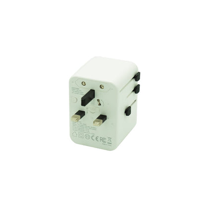 Kolumbus Weltreisestecker 4-in-1 – 150+ Länder, 2x USB-A & 2x USB-C, CE/RoHS
