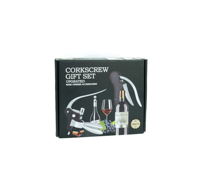 Easy-Lift Korkenzieher Set – 6-teilig mit Ausgiesser, Stopfer & Banderolenschneider