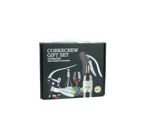 Easy-Lift Korkenzieher Set – 6-teilig mit Ausgiesser, Stopfer & Banderolenschneider