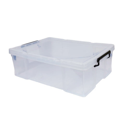 Aufbewahrungsbox Transparent Stapelbar 50L – 58,5x43x19,5cm mit Deckel