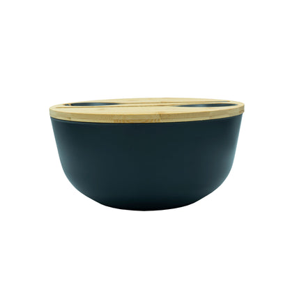 Sally Bowl Salatschüssel mit Besteck & Holzdeckel