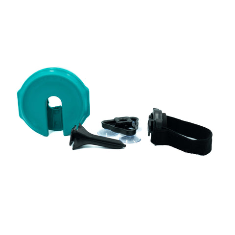 Outdoor Weinglashalter 3-in-1 – Erdspiess, Saugnapf & Gurt