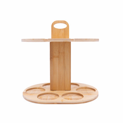 Weinhalter für 2 Flaschen & 4 Gläser – Kompakt & Elegant
