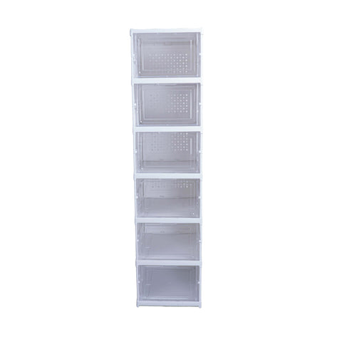 Schuhboxen 6er-Set – Stapelbar & Platzsparend