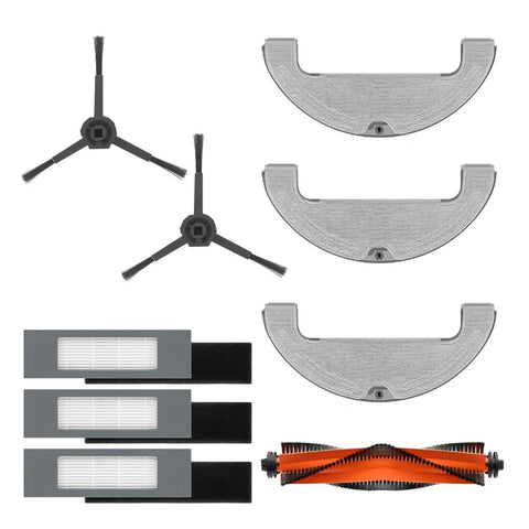 Zubehör-Set für Dreame D10 Plus – Hauptbürste, Seitenbürsten, Filter & Wischpads