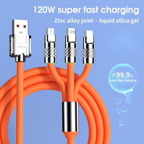 NovaCharge - 3-in-1 Multi-Charger Cable - Power Up All Devices Fast ⚡🔋