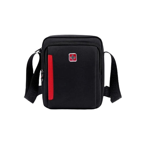 Swiss Crossbody-Tasche – 18x16x5cm, Mehrere Fächer & Verstellbarer Gurt