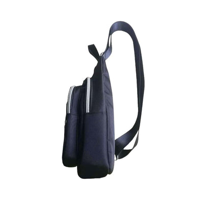 Swiss Brusttasche Navy – 2 Hauptfächer, Verstellbarer Gurt & 19x9x39cm