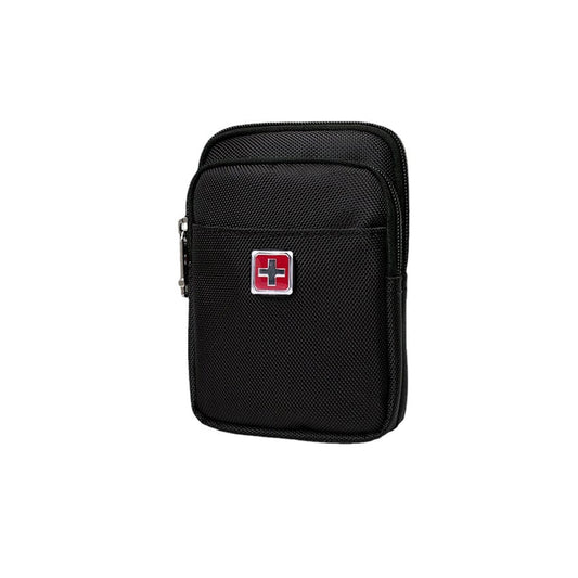Swiss Gürteltasche – 3 Fächer, Karabinerhaken & 16x13x8cm