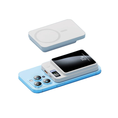 Wireless Magnetische Powerbank 10'000 mAh – Kabellos, USB & LED-Anzeige