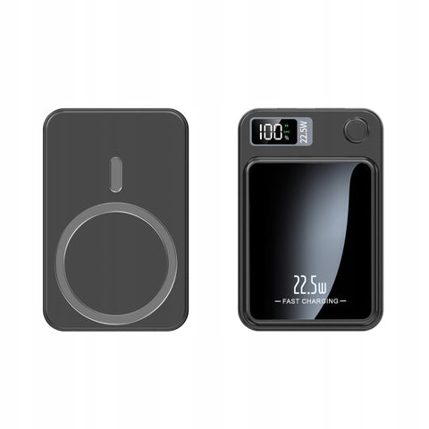 Wireless Magnetische Powerbank 10'000 mAh – Kabellos, USB & LED-Anzeige