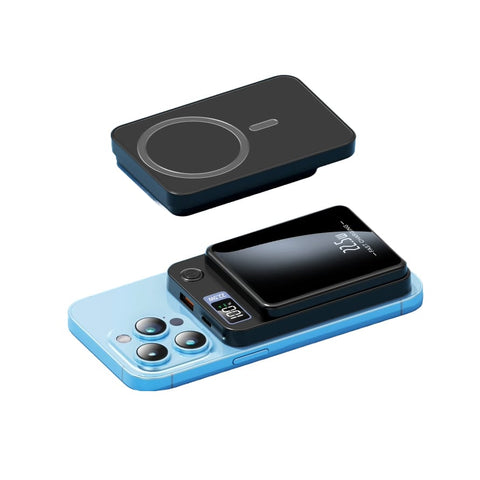 Wireless Magnetische Powerbank 10'000 mAh – Kabellos, USB & LED-Anzeige