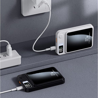 Wireless Magnetische Powerbank 10'000 mAh – Kabellos, USB & LED-Anzeige