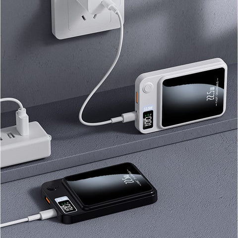 Wireless Magnetische Powerbank 10'000 mAh – Kabellos, USB & LED-Anzeige