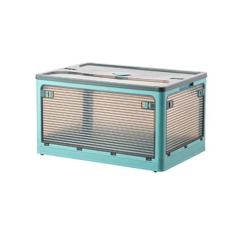 Haushalt Faltbox mit Deckel & Rädern – 59,5x41,5x33,5cm, Faltbar & Stabil
