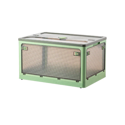 Haushalt Faltbox mit Deckel & Rädern – 59,5x41,5x33,5cm, Faltbar & Stabil