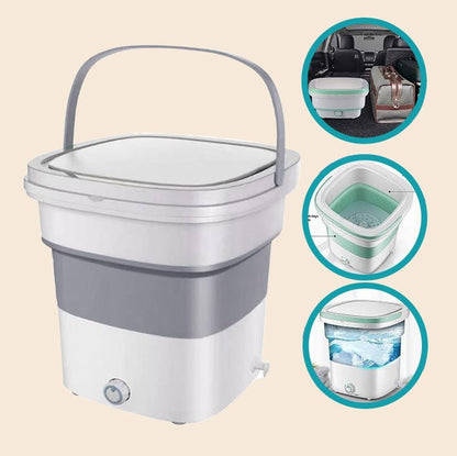 Faltbare Mini Waschmaschine 2kg – Gefaltet nur 18cm, Leise & Für Unterwegs