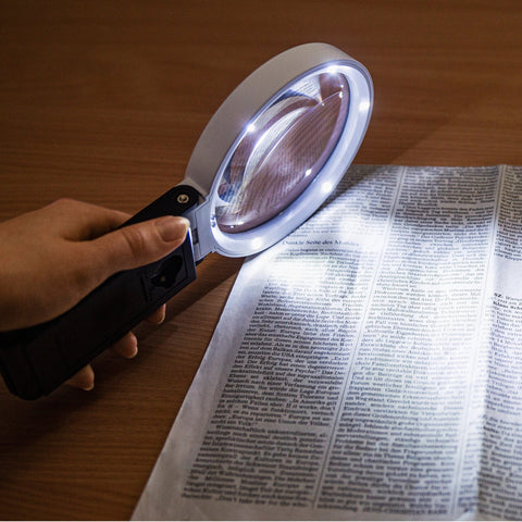 LED Leselupe – 3 Beleuchtungsmodi, USB-Aufladbar & Verstellbarer Hals