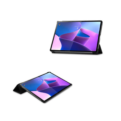 Dreifach faltbare Lederhülle für Lenovo Tab P12 – mit Aufstellfunktion & Auto-Sleep