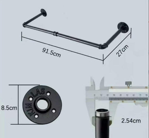 Kleiderstange – 91,5cm, Bis 61kg Belastbar & Schnell Montierbar