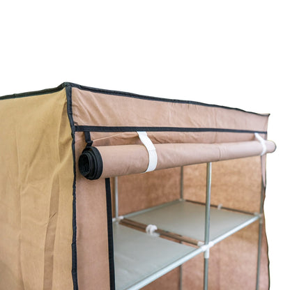 Stoffschrank – 85x43x166cm, Viele Fächer & Einfache Montage