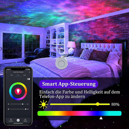 Smart Star Sternenhimmel Projektor – App-Steuerung, Timer & Farbeinstellungen
