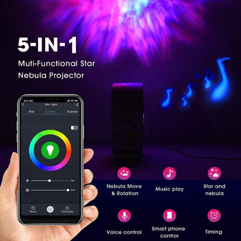 Smart Star Sternenhimmel Projektor – App-Steuerung, Timer & Farbeinstellungen
