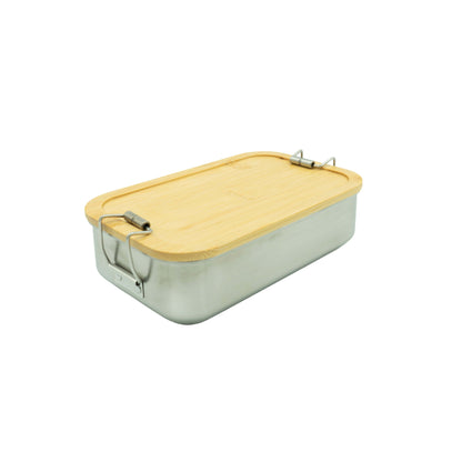 Lunchbox Edelstahl – 21,5x14x7,3cm, Luftdichter Deckel & Für Unterwegs