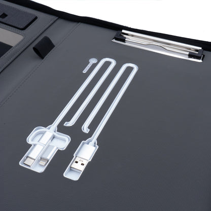 Milano A4 Organizer mit Powerbank – Klemmbrett, Tablet-Halterung & Kunstleder