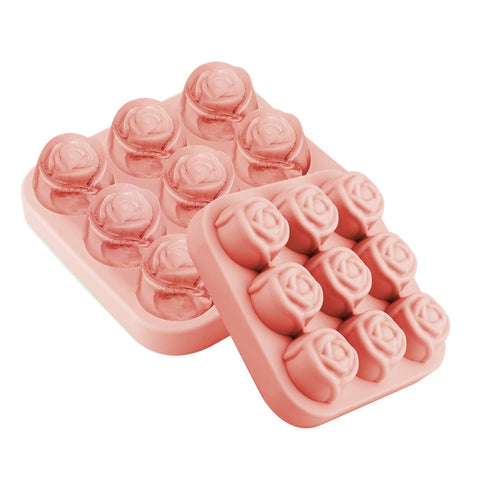 Silikon Eiswürfelform 3D Rosen – Für Eis, Schokolade & Seife