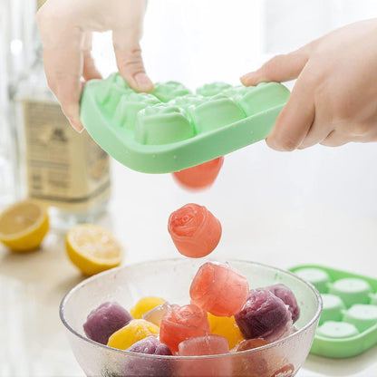 Silikon Eiswürfelform 3D Rosen – Für Eis, Schokolade & Seife