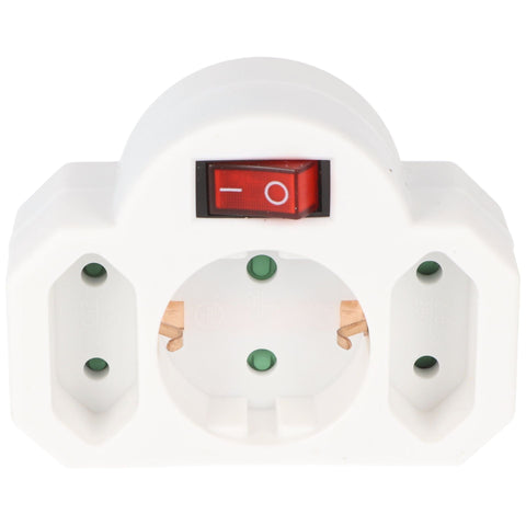 Multistecker 3-in-1 – 2x CH & 1x Schuko (DE), Für Zuhause & Büro