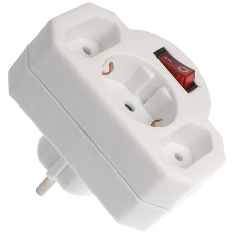 Multistecker 3-in-1 – 2x CH & 1x Schuko (DE), Für Zuhause & Büro