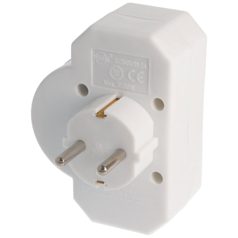 Multistecker 3-in-1 – 2x CH & 1x Schuko (DE), Für Zuhause & Büro